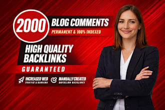 create 2000 permanent blog comments backlinks that indexed