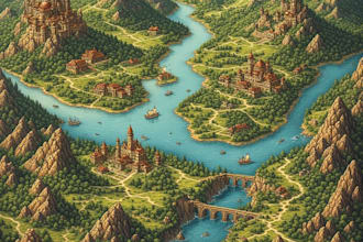 do fantasy map illustration for map