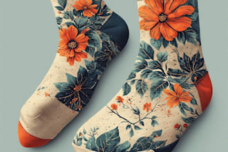 design custom and unique socks design