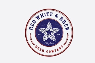 make classic powerful logo for american themed microbrewery