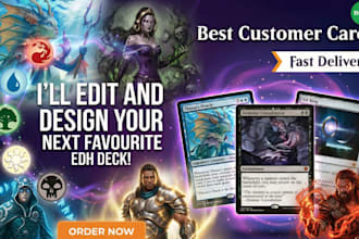 draw you any 100 card magic the gathering cmd mtg edh commander decklist