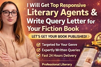 get top responsive literary agents, write query letter for fiction book