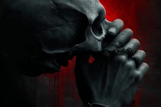 create dark art, horror or skull artworks illustration