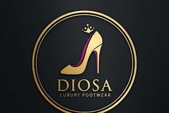 design a premium and elegant luxury footwear logo