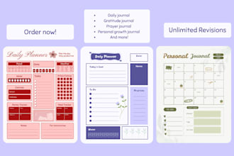 design journal planner custom digital journal planner
