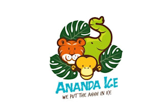 do dynamic inviting logo for a tropical shaved ice business