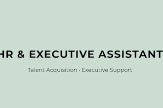 support your admin as an HR and executive assistant