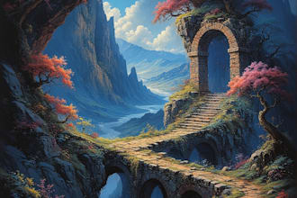 digitally paint fantasy landscape