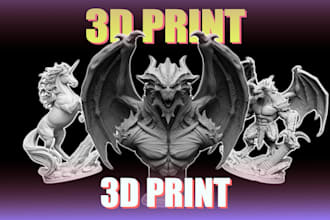 3d print character models, figurines, and collectables