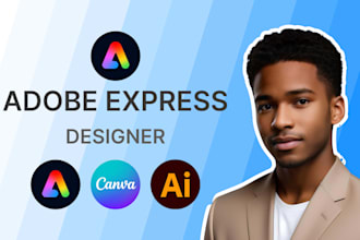 design high quality graphics and be your adobe express designer for canva