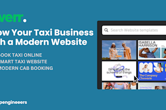 design a professional taxi booking website for your business