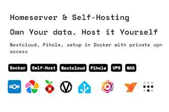 setup nextcloud, immich, pihole, your own self hosted server