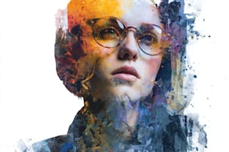 paint weird, abstract watercolor portraits for unique people