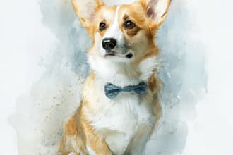 draw a custom watercolor illustration of your pet portrait