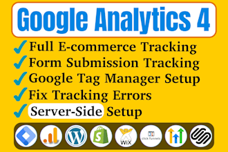 set up google analytics 4, ga4 ecommerce conversion, server side tracking by GTM