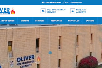 design a professional fire protection company website
