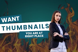 design creative thumbnail designs, social posts and banners