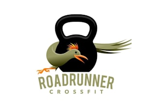 do a fun high energy logo for roadrunner crossfit in phoenix
