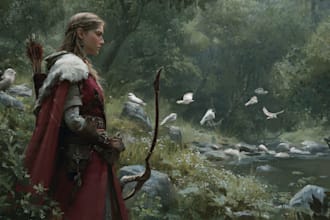 design semi realistic fantasy art