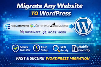 migrate copy nopcommerce oscommerce bigcommerce hostinger to wordpress website