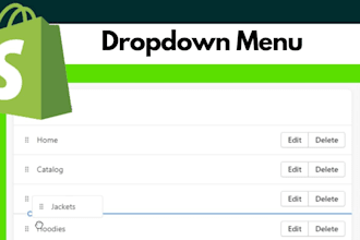 fix menu, sub menu, dropdown menu in your shopify store