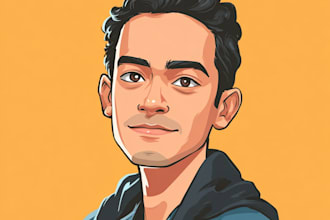 draw avatar in cartoon vector caricature portrait