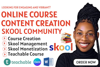 create online course content skool online community teachable course creation