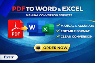 convert PDF to word or excel manually with high accuracy