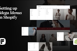 create shopify menu, shopify collection, shopify mega menu