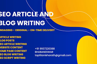 write 500 word articles and blog posts
