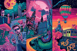 cerate a psychedelic surrealistic art for you