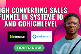 design sales funnel on systeme io or gohighlevel
