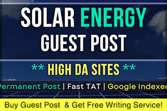 publish solar energy guest post with contextual backlinks on green energy sites