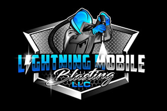 design luxury mobile media blasting logo