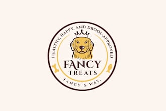 design dog treat fancy healthy treats logo