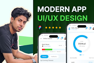design modern app UX UI using figma