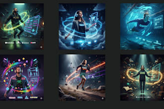 create cinematic ai art posters with futuristic neon effects