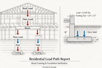 wood framing foundation load path structural report texas california