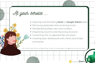 clean, format, and organize your excel or CSV data