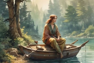 draw a digital watercolor illustration