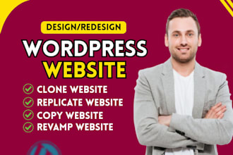 redesign copy clone website replicate and design wordpress website