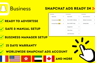 create snapchat ads account ready for advertising
