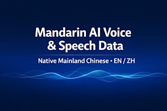 do mandarin chinese ai voice data, native speech recording