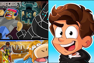 draw roblox avatar thumbnail, minecraft avatar character,  youtube pfp in anime