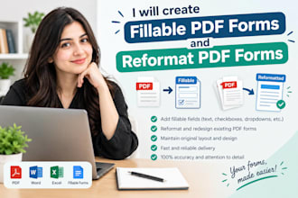 create fillable PDF forms and reformat PDF forms