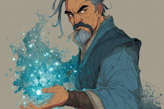 draw your dnd rpg character or party illustration art
