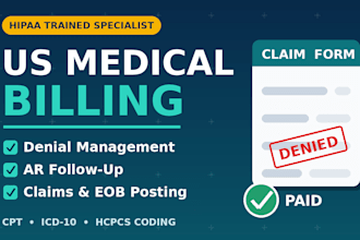 do US medical billing, denial management, claim submission and ar