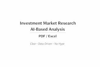 do investment market research and ai based analysis in PDF or excel