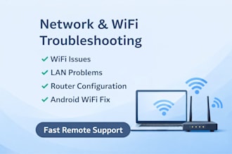 help you repair wifi or lan connection issues through remote help