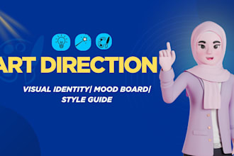 do elegant art direction, visual identity, mood board, style guide